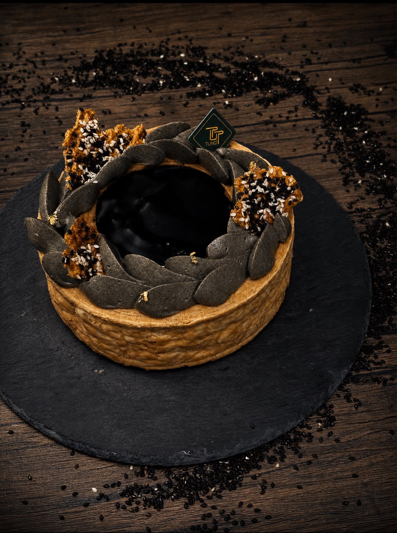 Black Sesame Caramel Miso Ring Millie Feuille